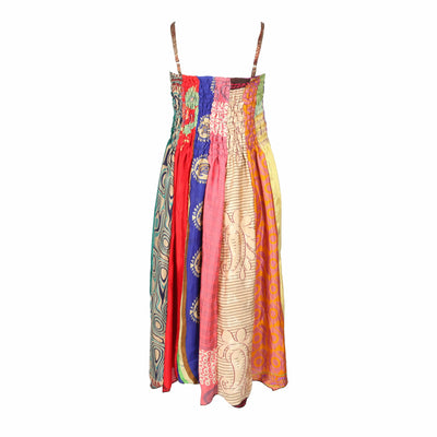 Patchwork Sari Maxi Dress
