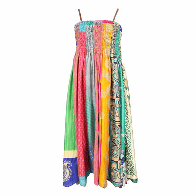 Patchwork Sari Maxi Dress