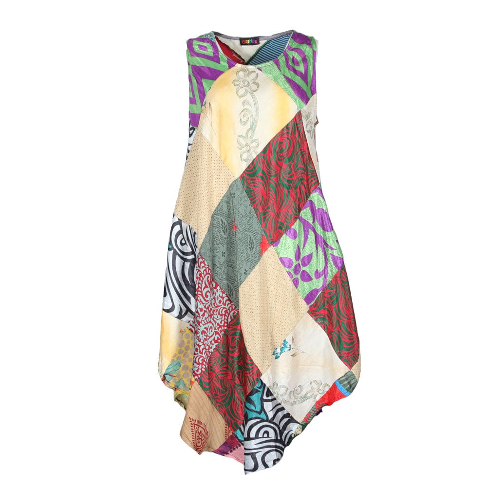 Upcycled Sari Patchwork Dress..
