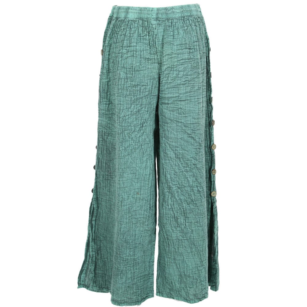 Wide Leg Button Through Pants