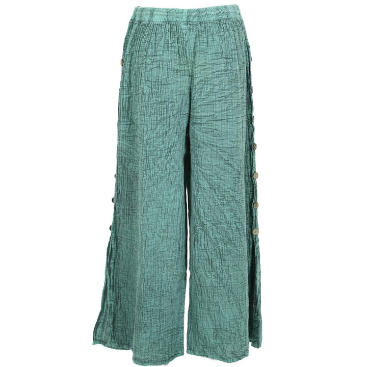 Wide Leg Button Through Pants