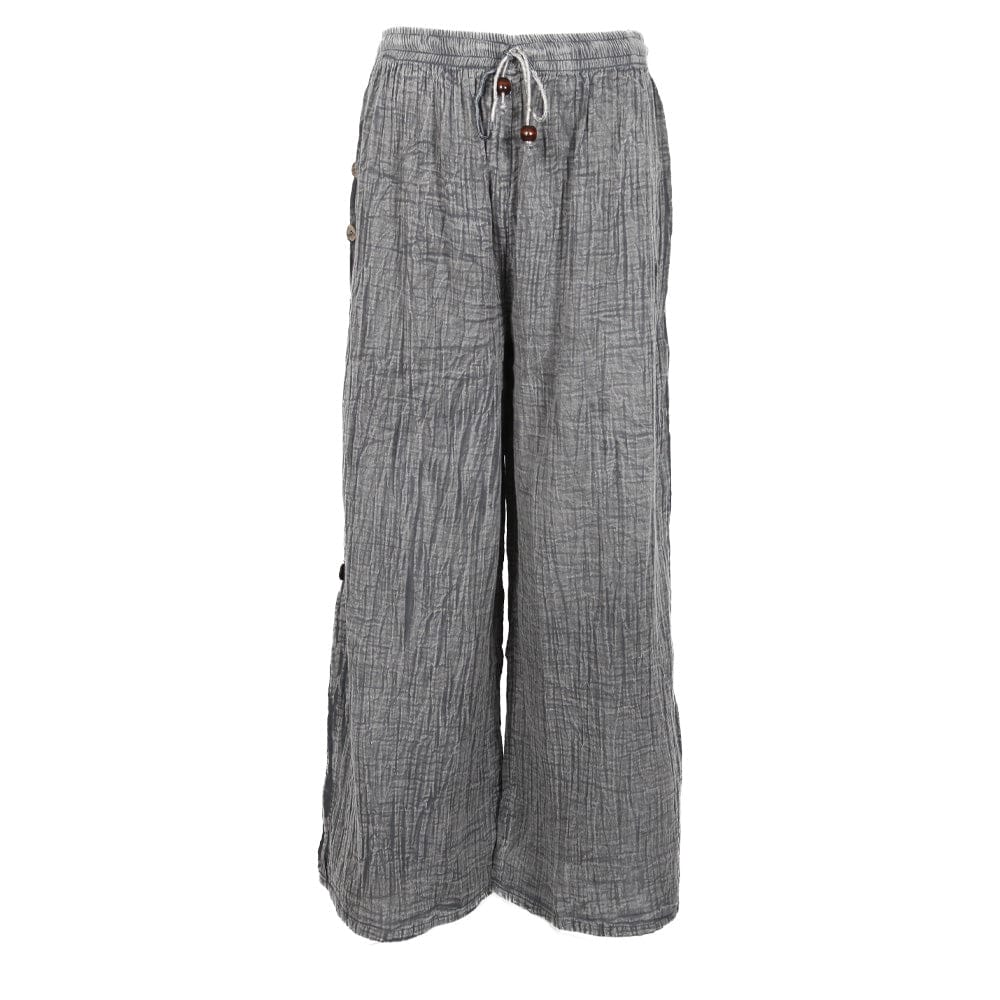 Wide Leg Button Through Pants