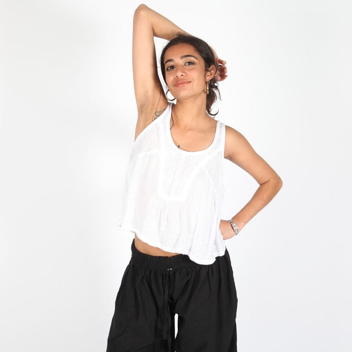 Floaty Embroidered Vest Top