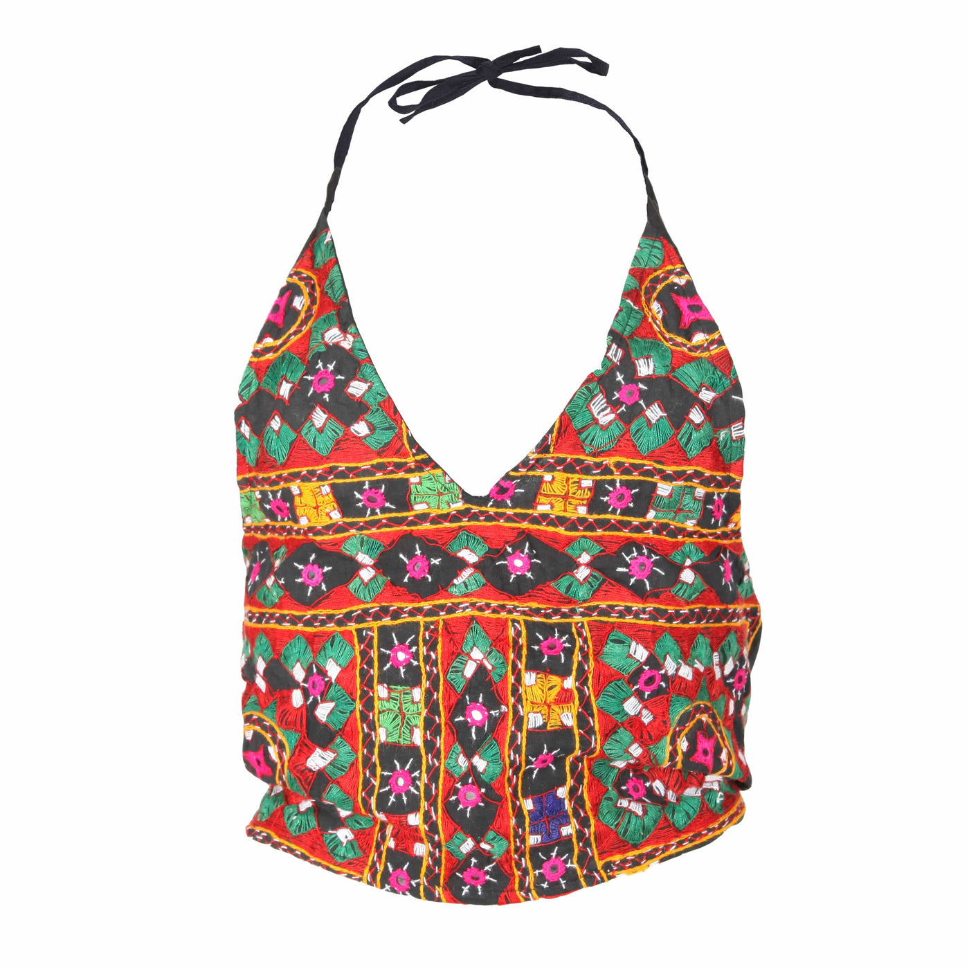 Embroidered Halter neck Top