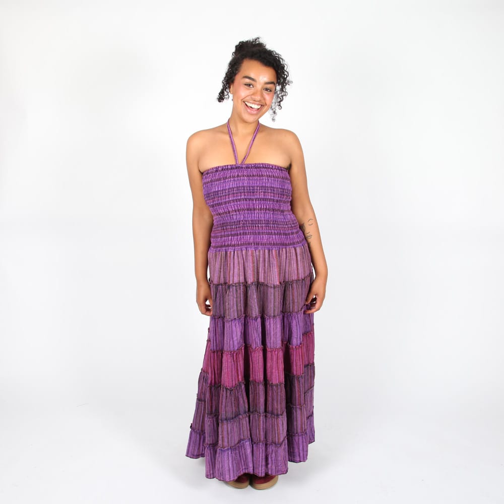 Bandeau Tiered Maxi Dress
