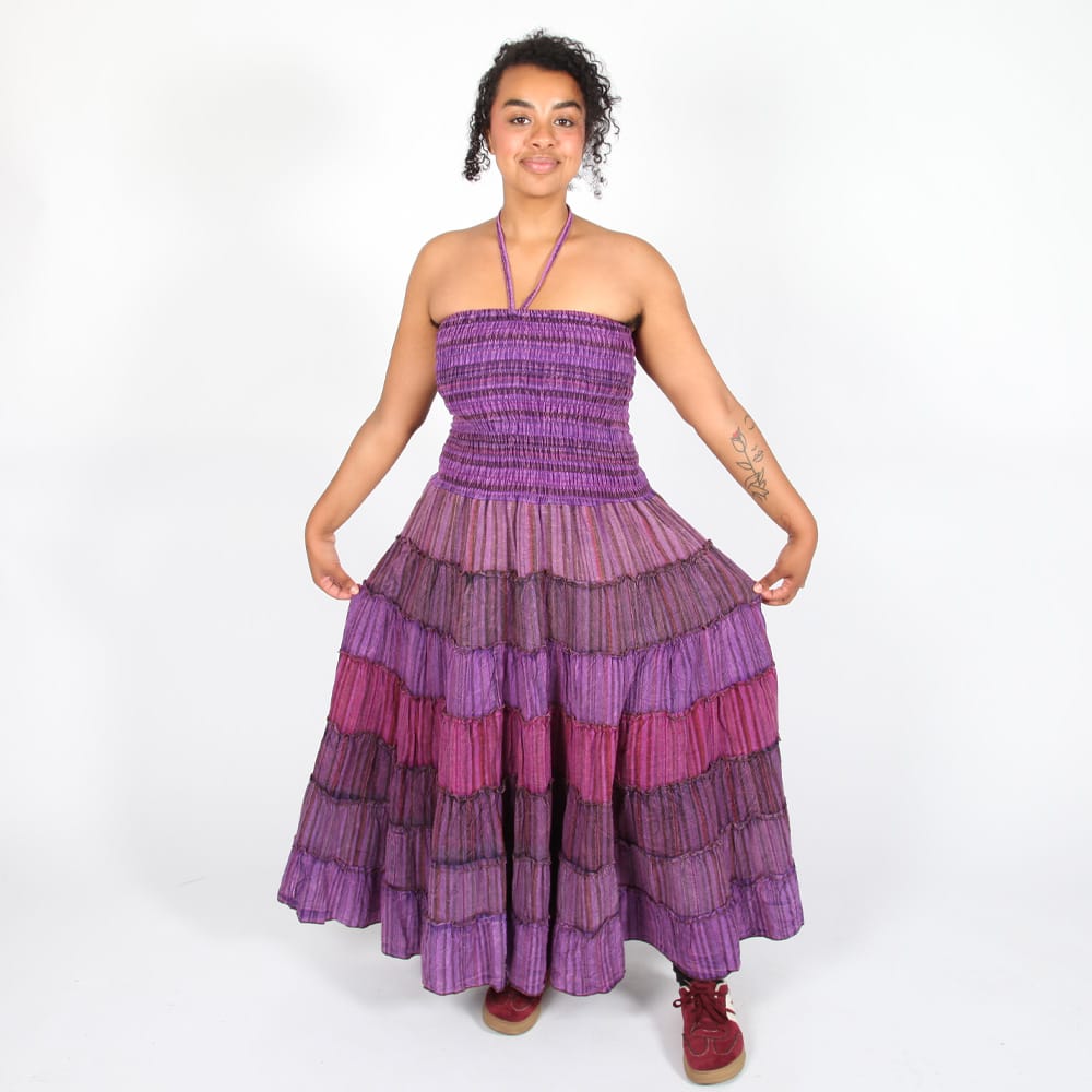 Bandeau Tiered Maxi Dress