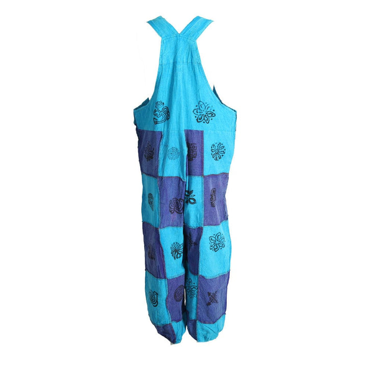 Cotton Patchwork Dungarees