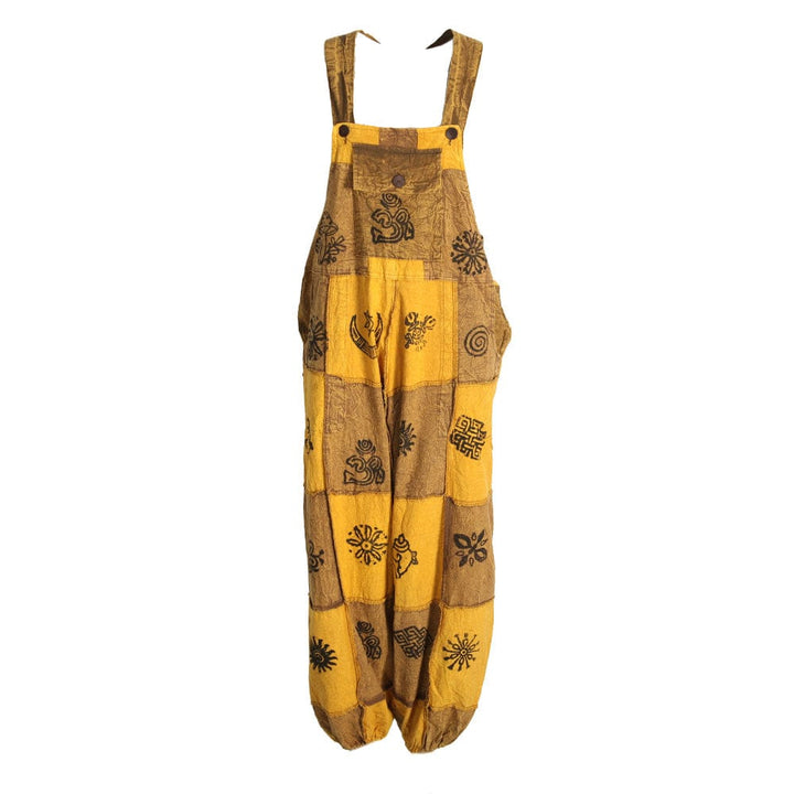 Cotton Patchwork Dungarees