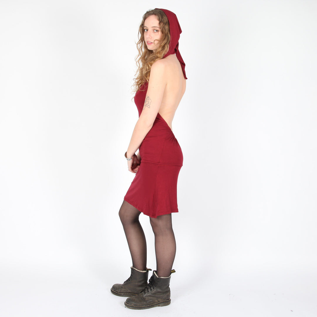 Backless Hooded Dress The Hippy Clothing Co. Backless Hooded Dress The Hippy Clothing Co.