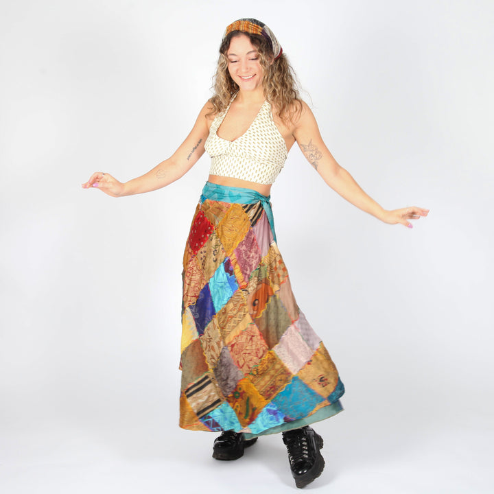 Upcycled Sari Wrap Skirt