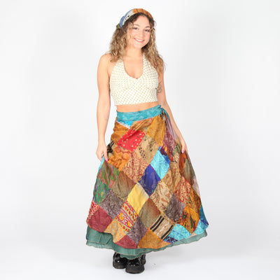 Upcycled Sari Wrap Skirt