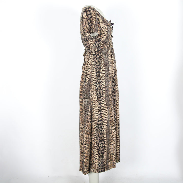 Maxi Floral Short Sleeve Dress