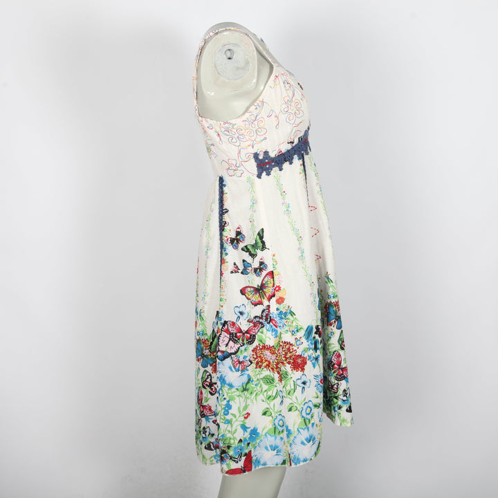 Butterfly Patterned Vintage Dress