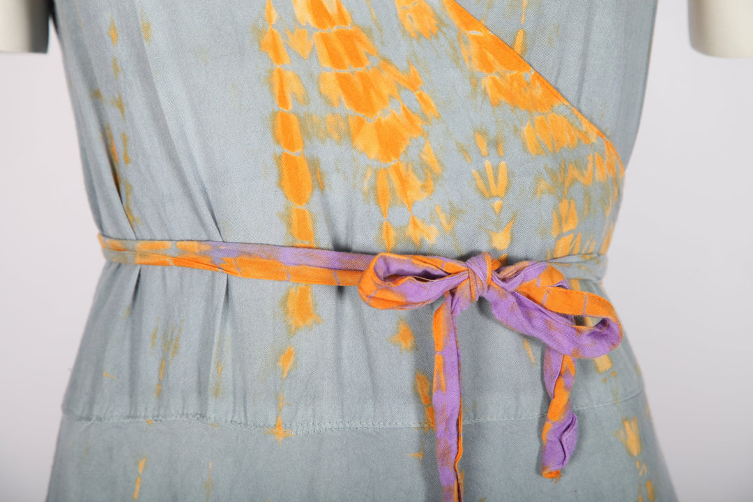 Maxi Wrap Tie Dye Dress