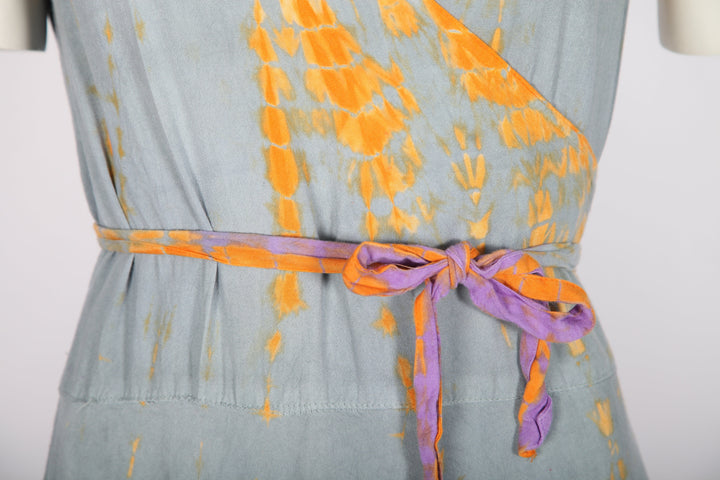 Maxi Wrap Tie Dye Dress