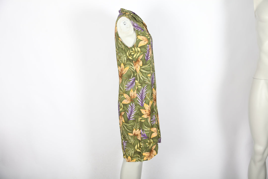 Vintage Floral Button Up Shirt Dress