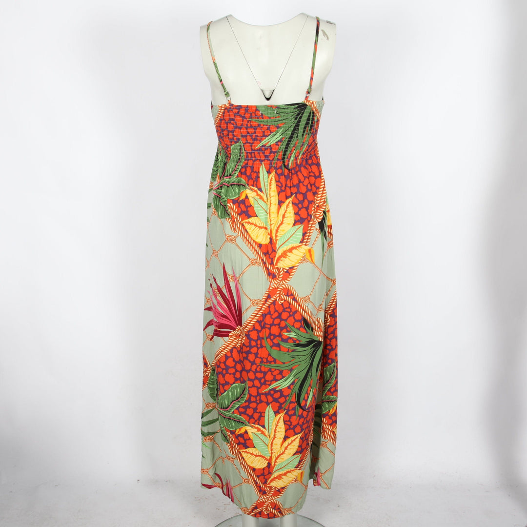 Vintage Maxi V Neck Dress