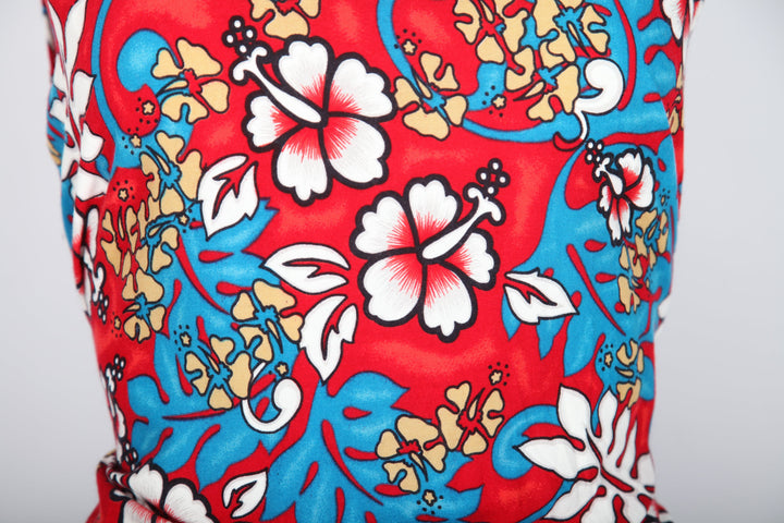 Vintage Floral Round Neck Dress