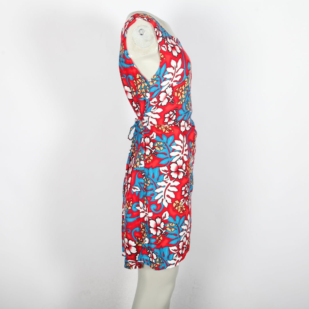 Vintage Floral Round Neck Dress