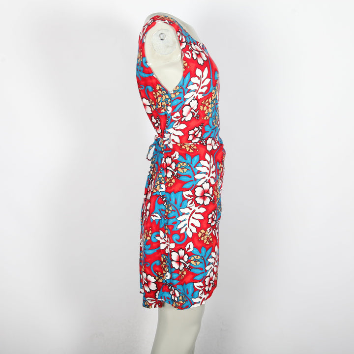 Vintage Floral Round Neck Dress