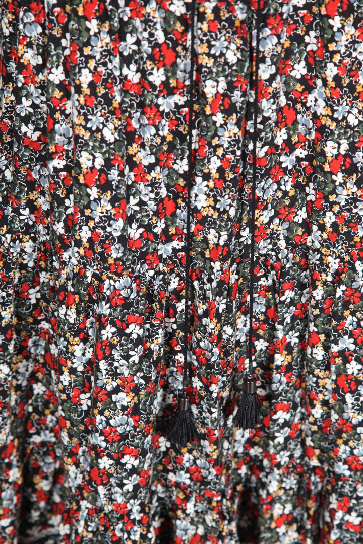 Vintage Flowery Midi Skirt