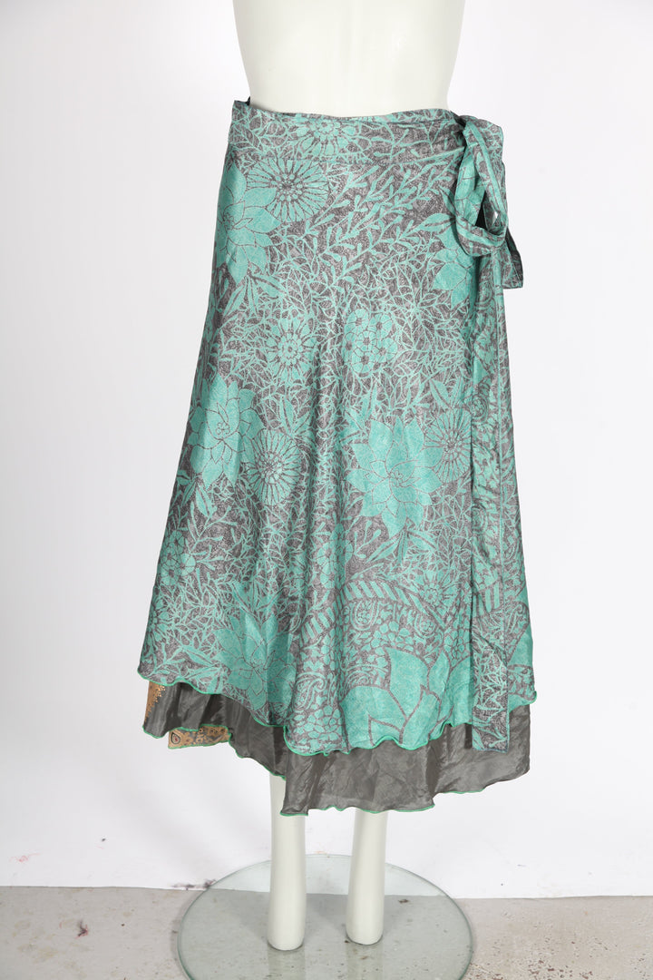 Vintage Boho Layered Wrap Skirt