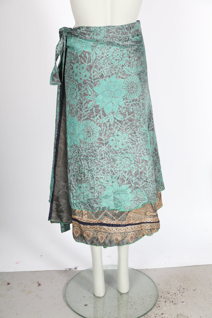 Vintage Boho Layered Wrap Skirt