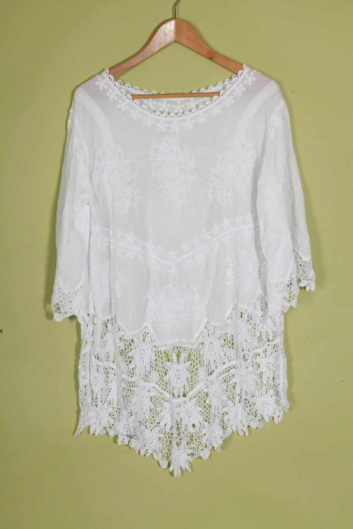 Boho Lace Cover Up Top