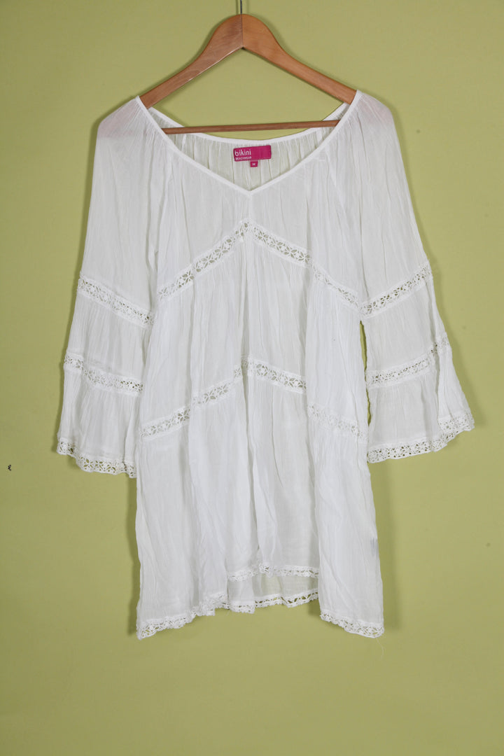 Boho Tiered White Dress