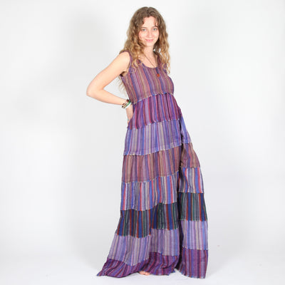 Tiered Stripe Maxi Dress