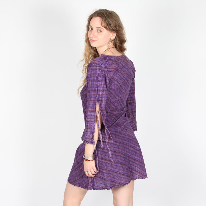 Stripe Cotton Mini Dress