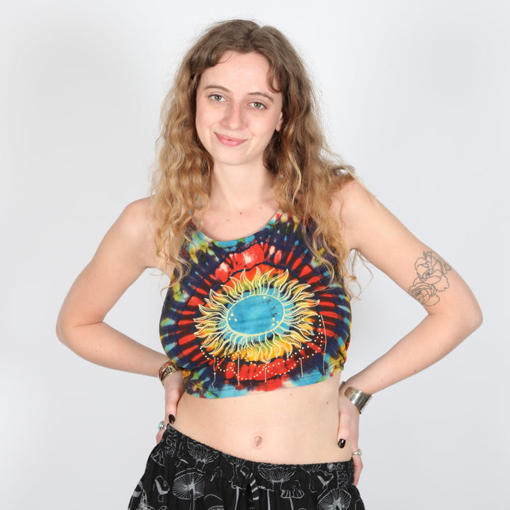 Tie Dye Sun Print Halter Top