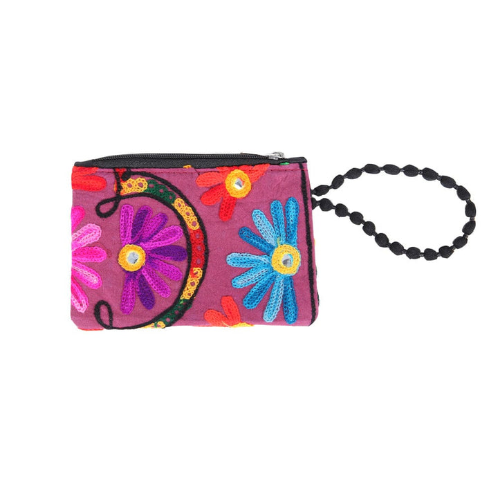 Embroidered Flower Purse..