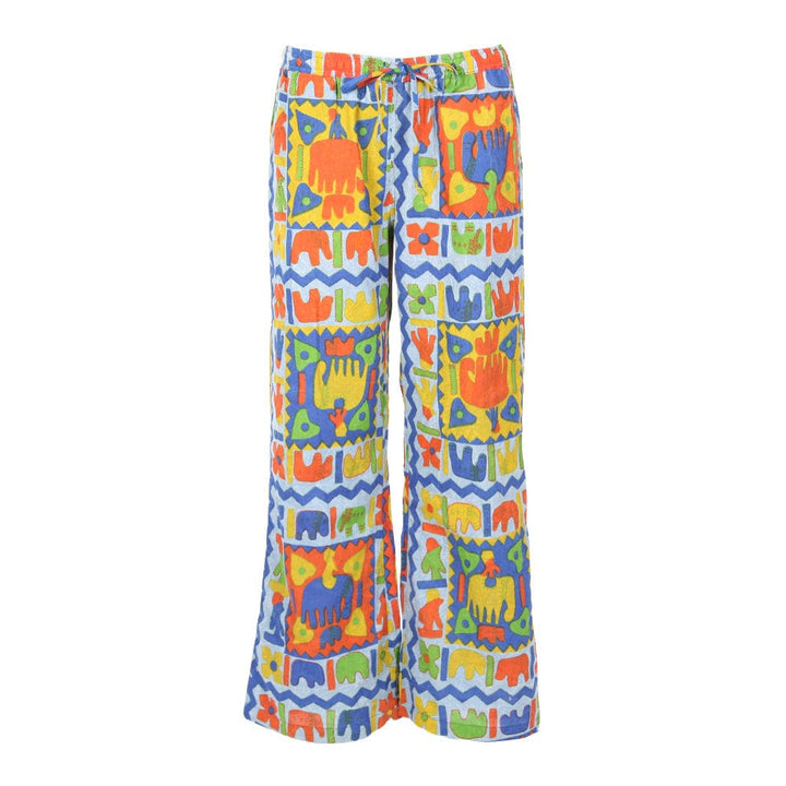 Men's Abstract Block Print Elephant Trousers