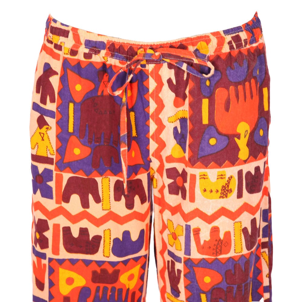 Men's Abstract Block Print Elephant Trousers