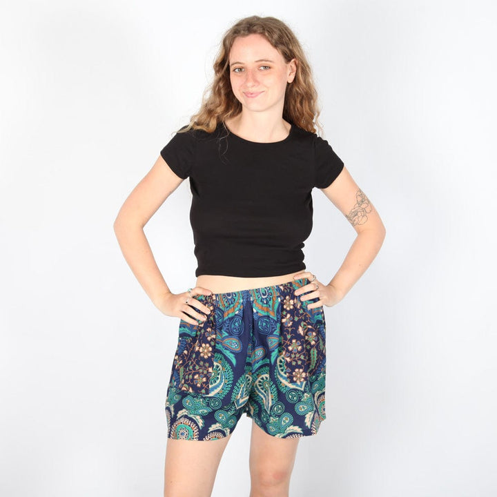 Peacock Print Shorts..