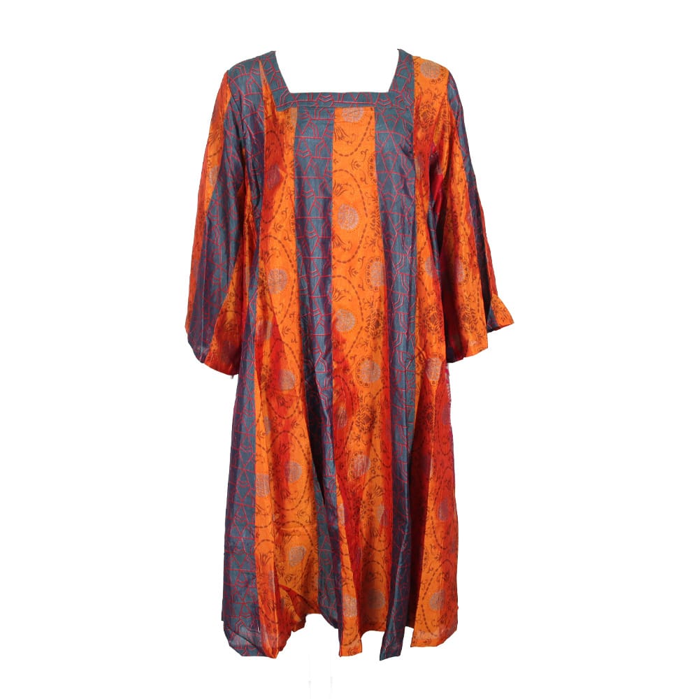 Upcycled Sari Panel Dress