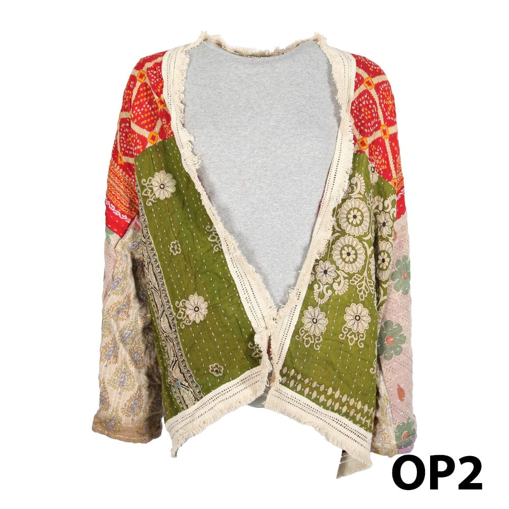 Kantha Fringed Jacket
