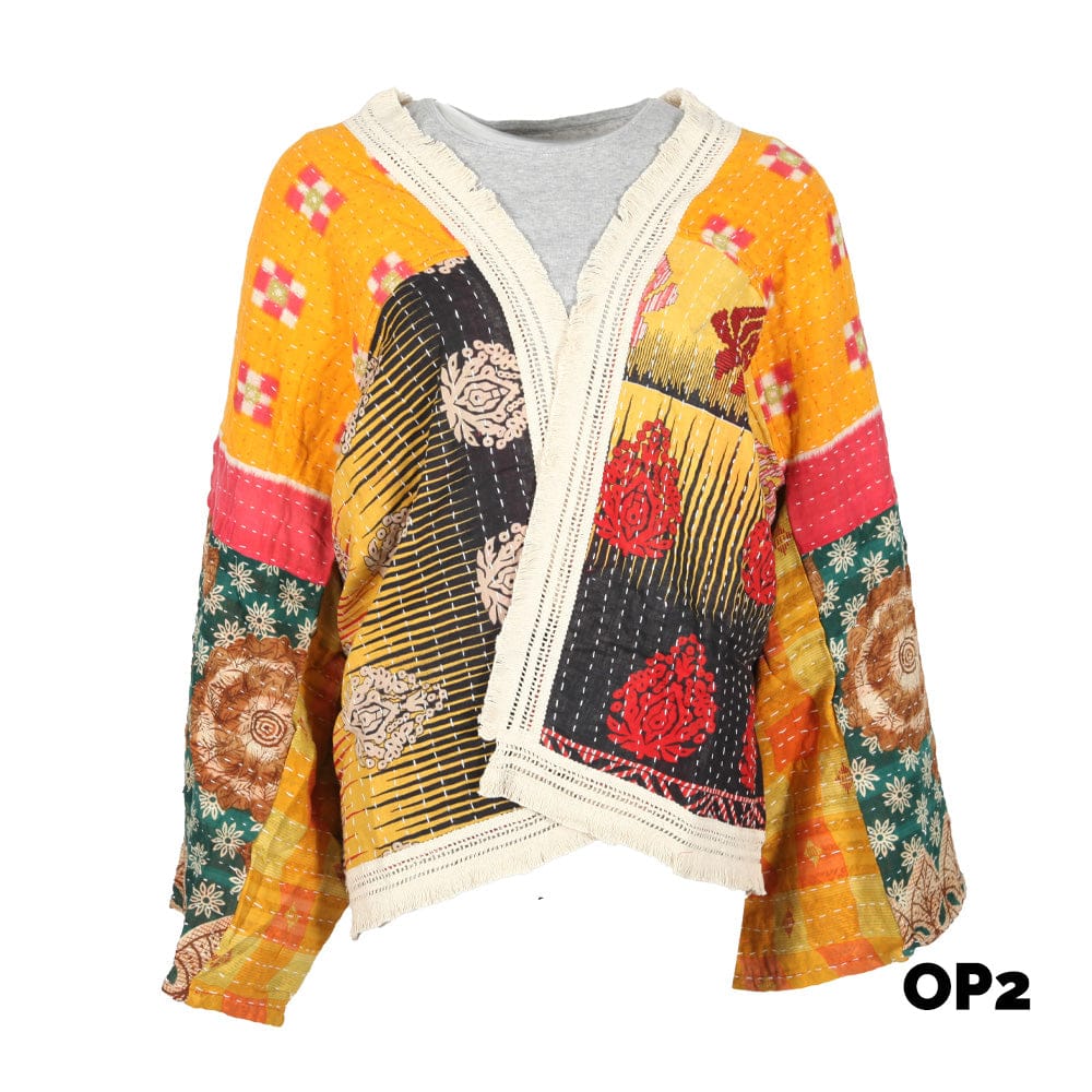 Kantha Fringed Jacket