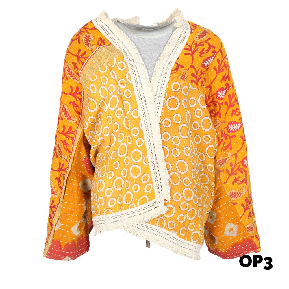 Kantha Fringed Jacket