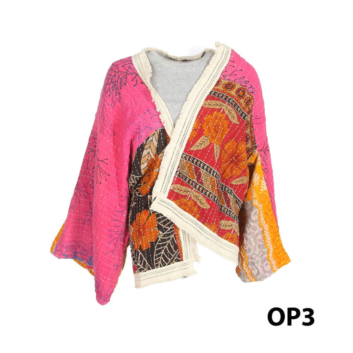 Kantha Fringed Jacket