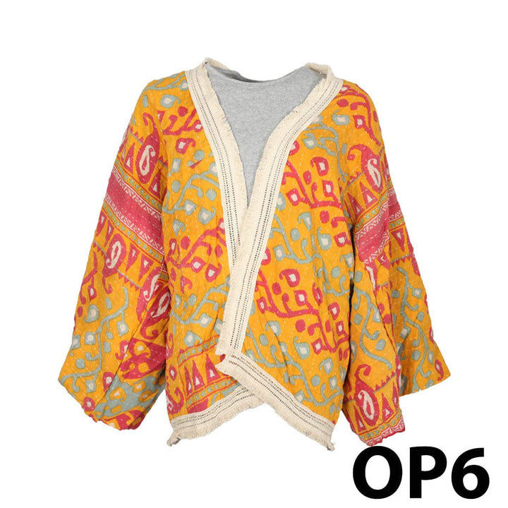 Kantha Fringed Jacket