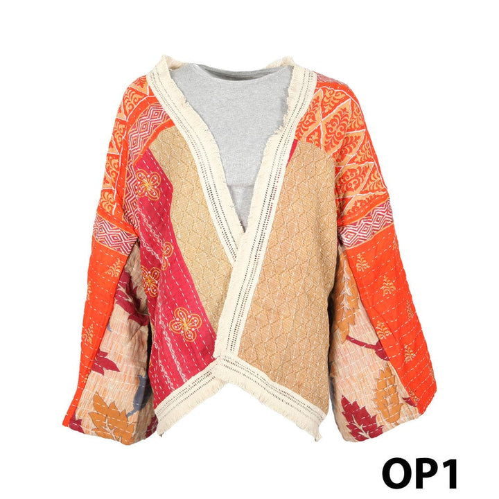 Kantha Fringed Jacket