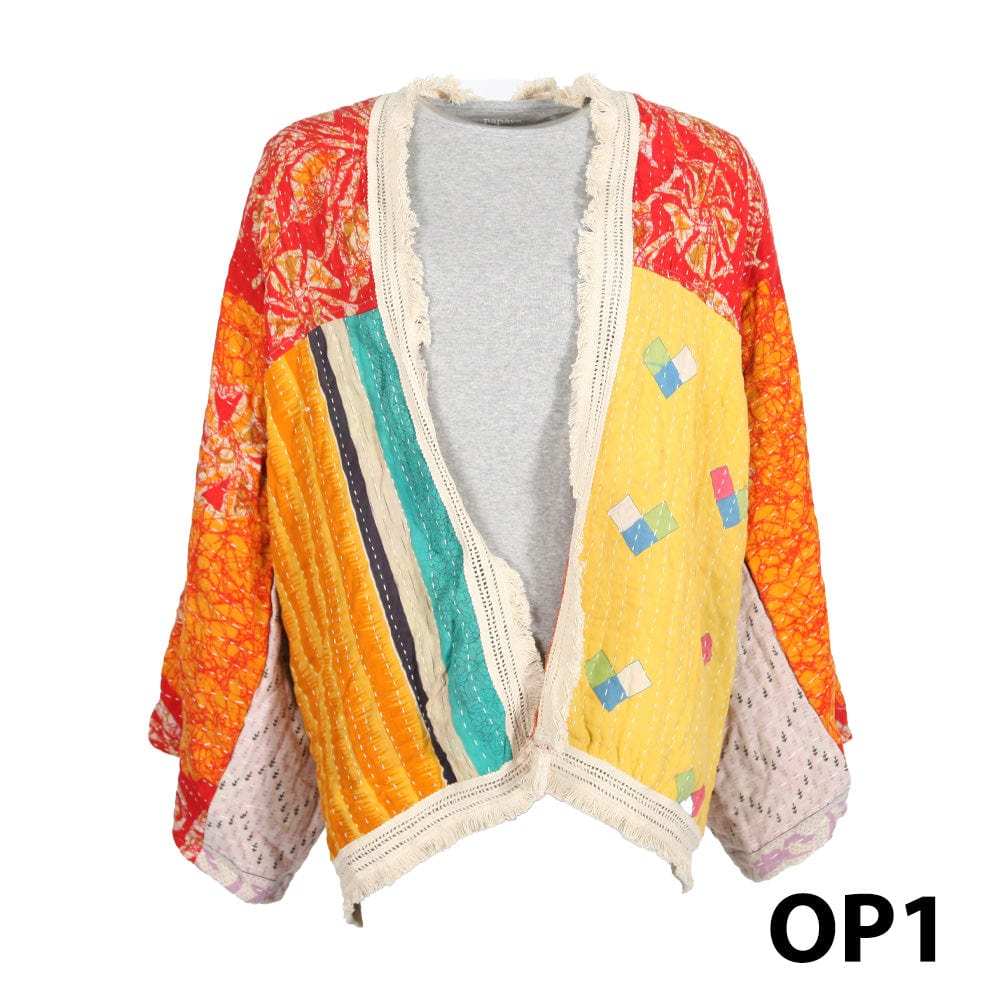 Kantha Fringed Jacket