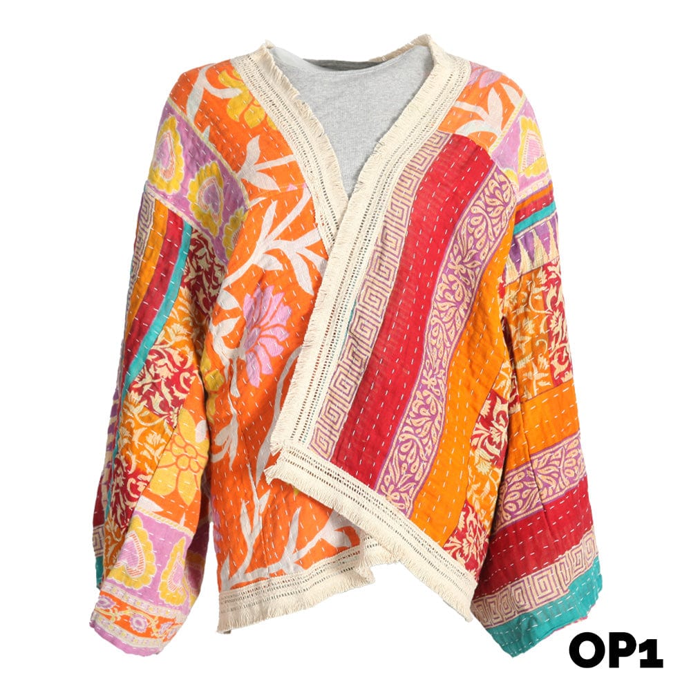 Kantha Fringed Jacket