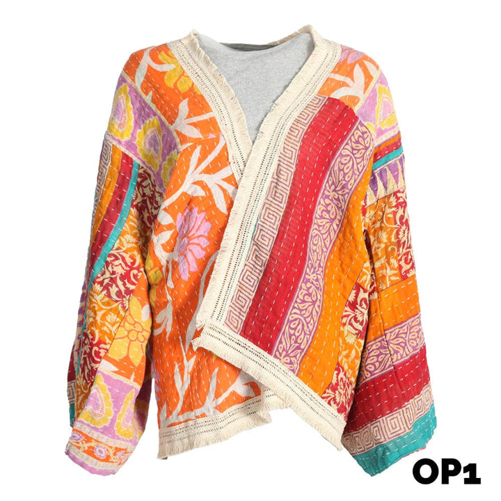 Kantha Fringed Jacket