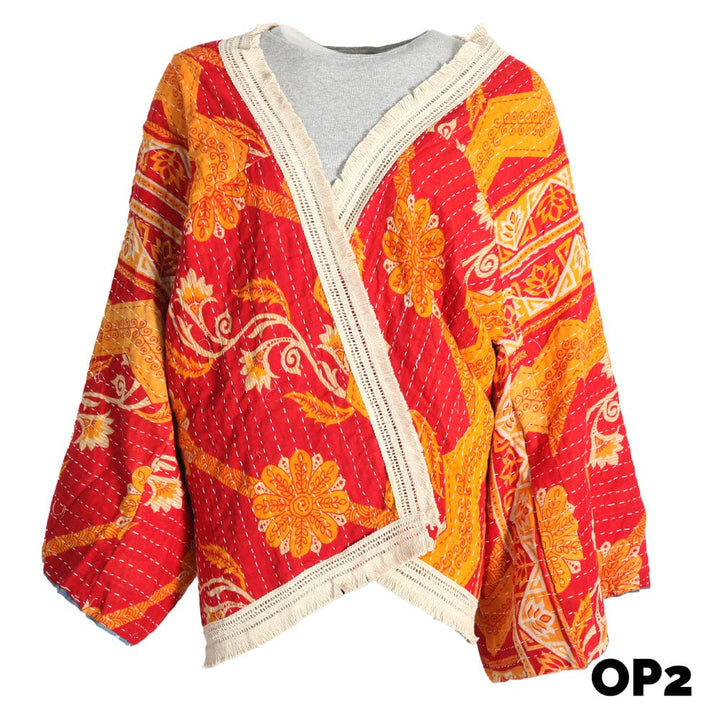 Kantha Fringed Jacket