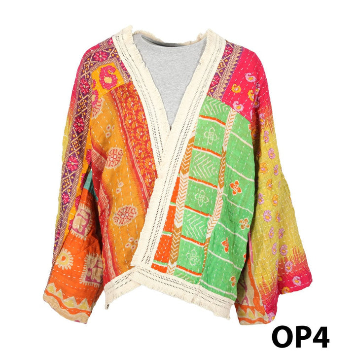 Kantha Fringed Jacket