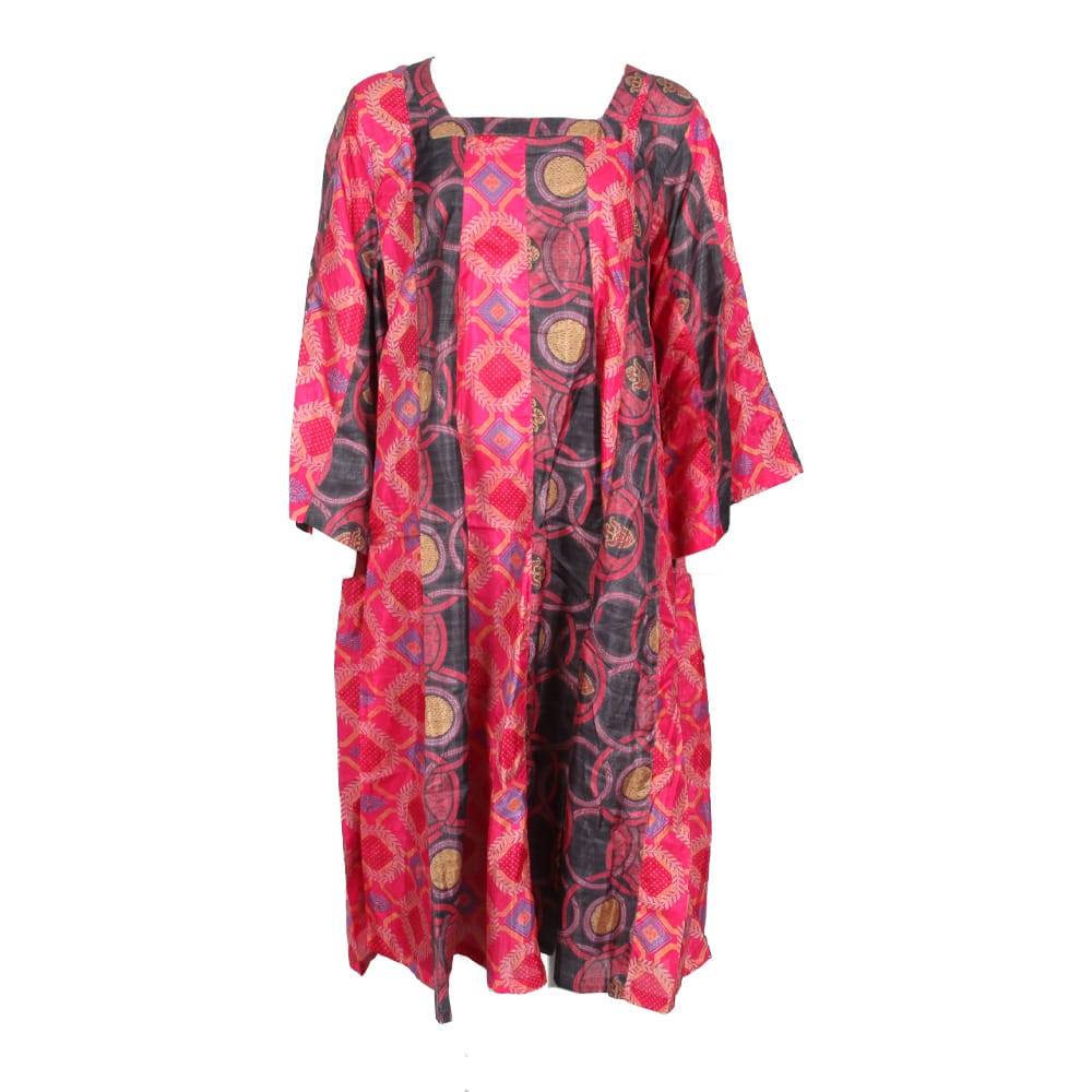 Upcycled Sari Panel Dress
