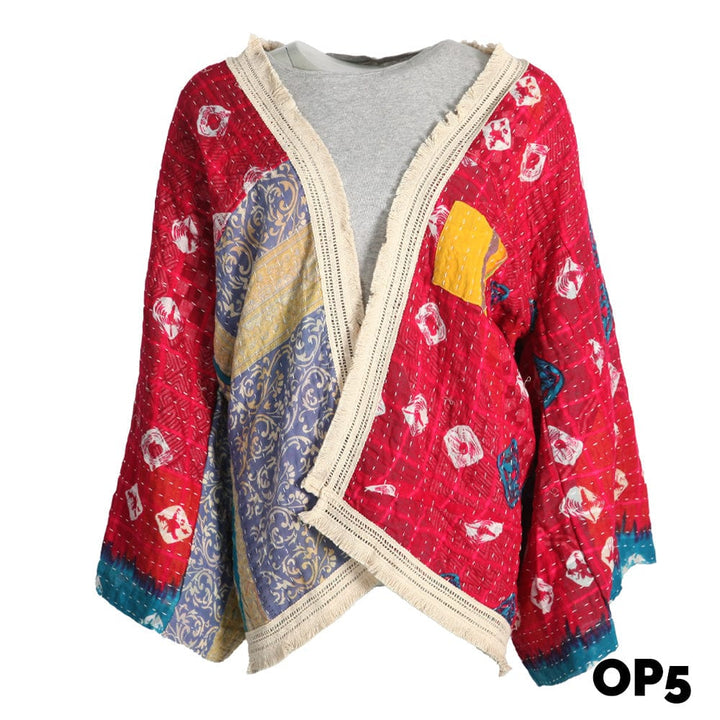 Kantha Fringed Jacket